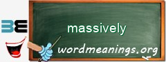 WordMeaning blackboard for massively